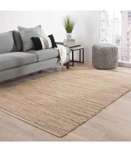 Jaipur Living Canterbury Natural Solid Tan/ Black Area Rug (5'X8')