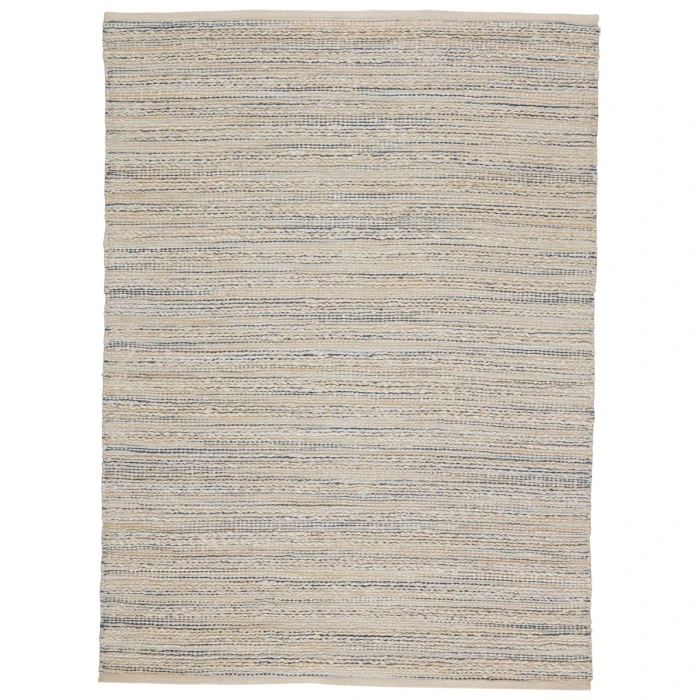 Jaipur Living Canterbury Natural Stripe White/ Blue Area Rug (5'X8')