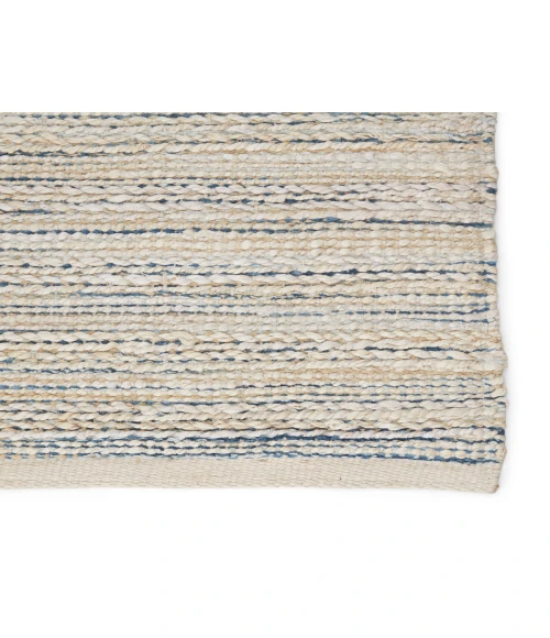 Jaipur Living Canterbury Natural Stripe White/ Blue Area Rug (9'6"X13'6")