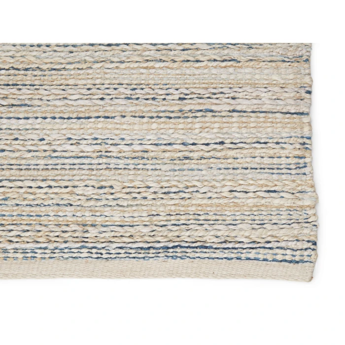 Jaipur Living Canterbury Natural Stripe White/ Blue Area Rug (5'X8')