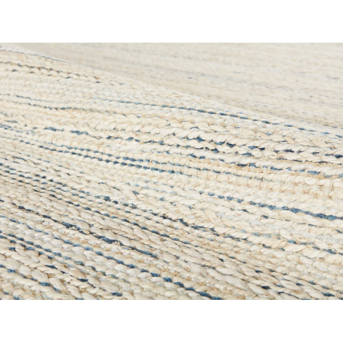 Jaipur Living Canterbury Natural Stripe White/ Blue Area Rug (5'X8')