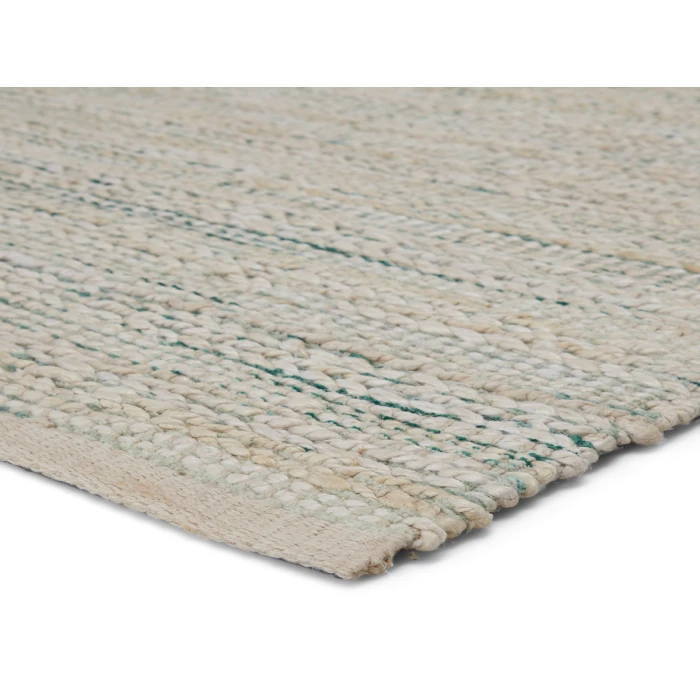 Jaipur Living Canterbury Natural Stripe White/ Turquoise Area Rug (9'6"X13'6")