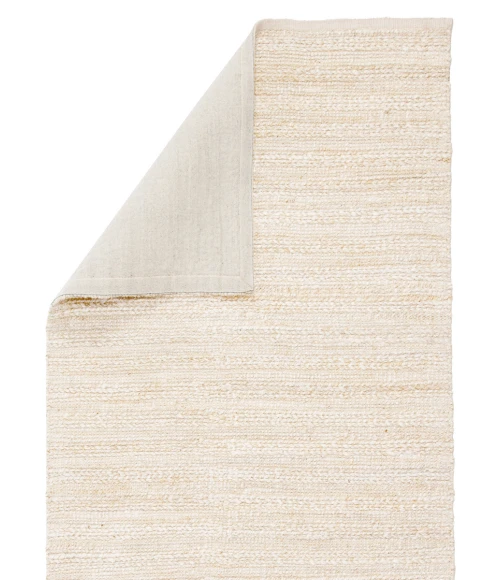 Jaipur Living Canterbury Handmade Solid White/ Beige Area Rug (5'X8')
