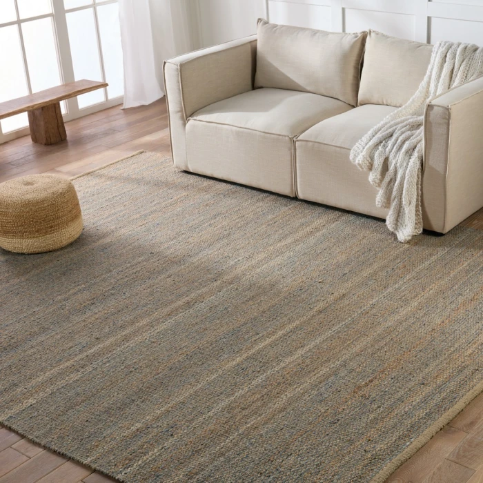 Kate Lester + Jaipur Living Rosier Handmade Solid Beige/ Gray Area Rug 9'X12'