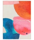 Sonic Powerloomed Indoor Abstract Pink/ Multicolor Area Rug 9'X12'