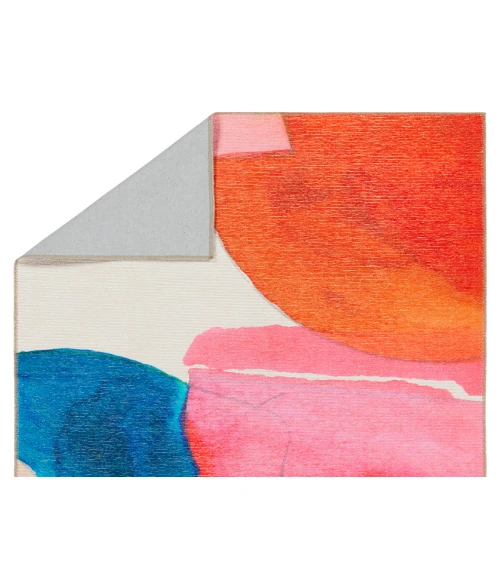 Sonic Powerloomed Indoor Abstract Pink/ Multicolor Area Rug 9'X12'