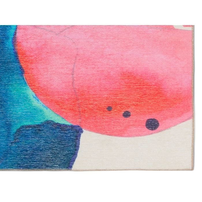 Sonic Powerloomed Indoor Abstract Pink/ Multicolor Area Rug 9'X12'