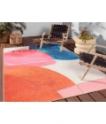 Sonic Powerloomed Indoor Abstract Pink/ Multicolor Area Rug 9'X12'