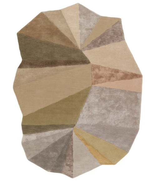 Jaipur Living Iconic Tan/Taupe ICO14 8 ft. X 11 ft. 10 in. Irr Irregular Rug