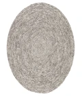 Jaipur Living Tenby Natural Solid Gray/ White Round Area Rug (6'X6')