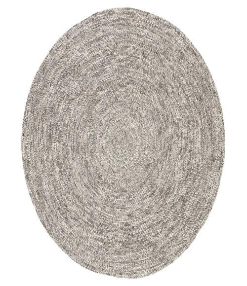 Jaipur Living Tenby Natural Solid Gray/ White Round Area Rug (6'X6')