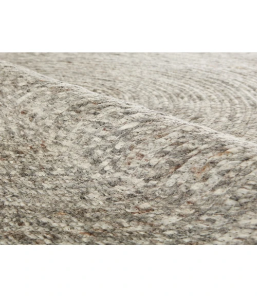 Jaipur Living Tenby Natural Solid Gray/ White Round Area Rug (6'X6')