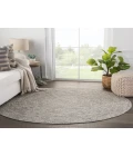 Jaipur Living Tenby Natural Solid Gray/ White Round Area Rug (6'X6')
