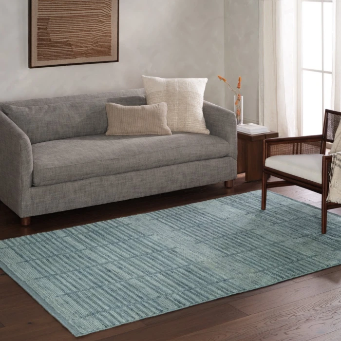 Jaipur Living Megara ITD03 Handwoven Plaid Blue Area Rug (9'X12')