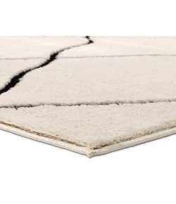 Vibe by Jaipur Living Jaida Treble JID19 Ivory - Black 2 ft. 5 in. X 10 ft. Rnr Runner Rug