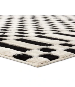 Vibe by Jaipur Living Jaida Casa JID23 White - Black 2 ft. 5 in. X 10 ft. Rnr Runner Rug
