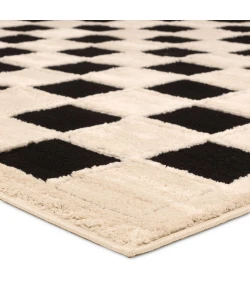 Vibe by Jaipur Living Jaida Nicia JID27 White - Black 2 ft. 5 in. X 10 ft. Rnr Runner Rug