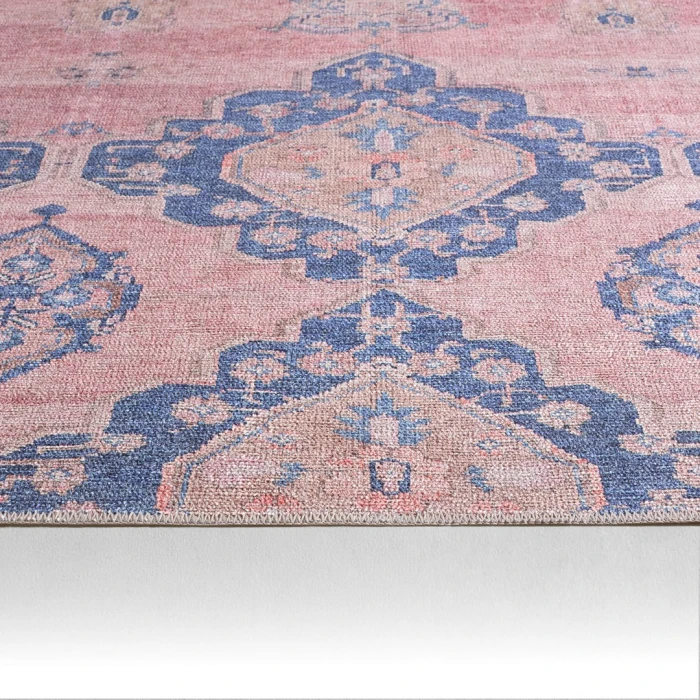 Vibe by Jaipur Living Adalee Medallion Pink/ Blue Runner Rug (2'6"X10')