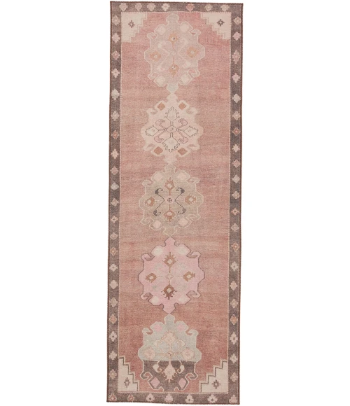 Vibe by Jaipur Living Chilton Medallion Pink/ Brown Runner Rug (2'6"X10')