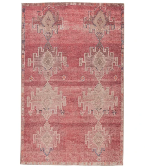 Vibe by Jaipur Living Evadne Medallion Pink/ Blue Area Rug (7'6"X9'6")