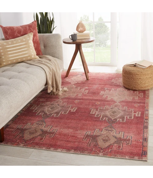 Vibe by Jaipur Living Evadne Medallion Pink/ Blue Area Rug (7'6"X9'6")