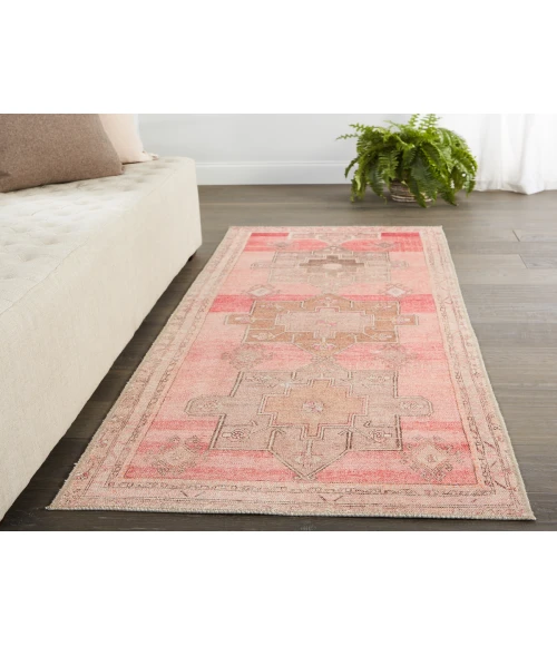 Vibe by Jaipur Living Faron Medallion Pink/ Tan Runner Rug (2'6"X7'6")