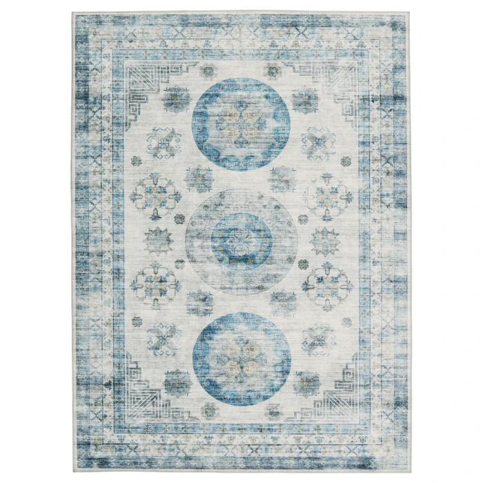 Vibe by Jaipur Living Nyria Medallion Blue/ Light Gray Area Rug 9'X12'