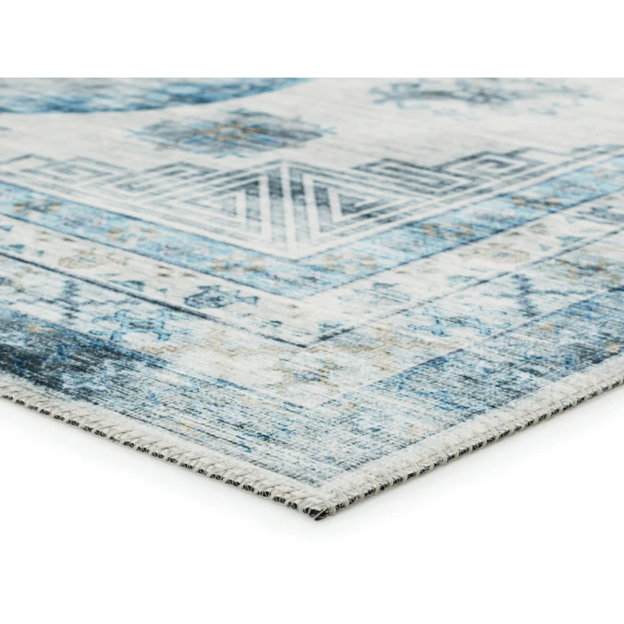 Vibe by Jaipur Living Nyria Medallion Blue/ Light Gray Area Rug 9'X12'