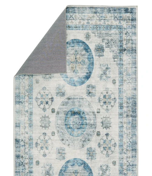 Vibe by Jaipur Living Nyria Medallion Blue/ Light Gray Area Rug 9'X12'