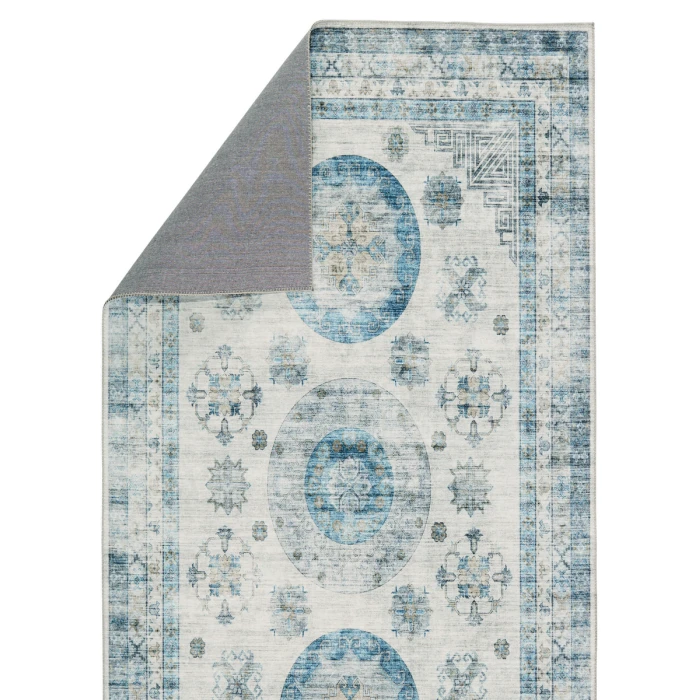 Vibe by Jaipur Living Nyria Medallion Blue/ Light Gray Area Rug 9'X12'