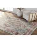 Vibe by Jaipur Living Vandran Medallion Dark Red/ Teal Runner Rug 2'6"X8'