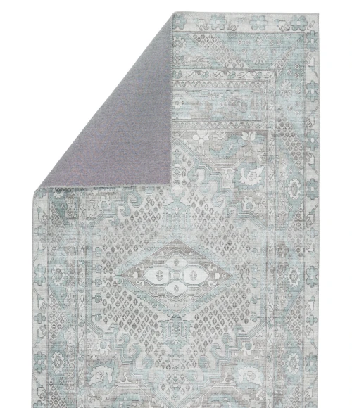 Nikki Chu by Jaipur Living Issa Medallion Light Blue/ Light Gray Area Rug (9'X12')