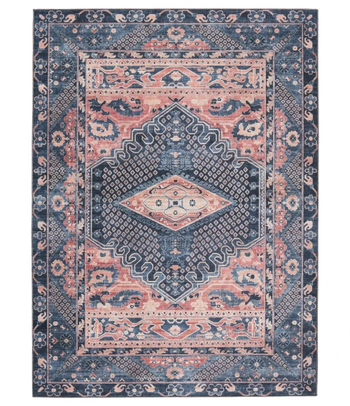 Nikki Chu by Jaipur Living Issa Medallion Dark Blue/ Pink Area Rug (9'X12')