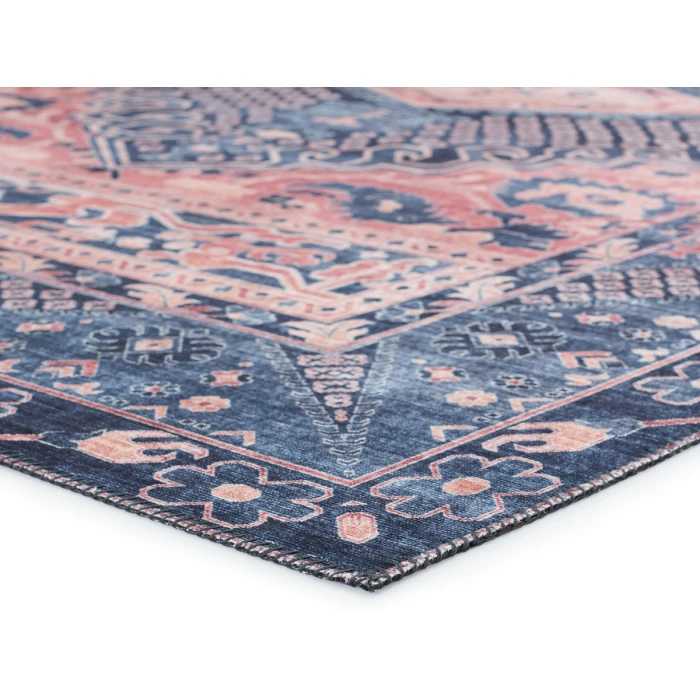 Nikki Chu by Jaipur Living Issa Medallion Dark Blue/ Pink Area Rug (6'X9')