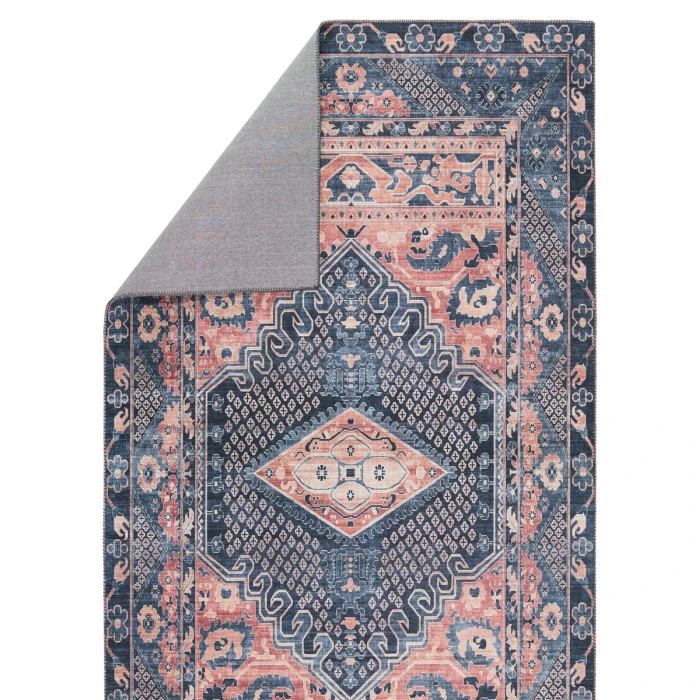 Nikki Chu by Jaipur Living Issa Medallion Dark Blue/ Pink Area Rug (6'X9')