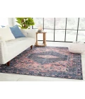 Nikki Chu by Jaipur Living Issa Medallion Dark Blue/ Pink Area Rug (9'X12')