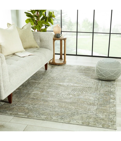 Nikki Chu by Jaipur Living Issa Medallion Light Taupe/ Gray Area Rug (8'X10')