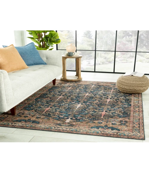 Nikki Chu by Jaipur Living Jayven Medallion Blue/ Tan Area Rug (9'X12')