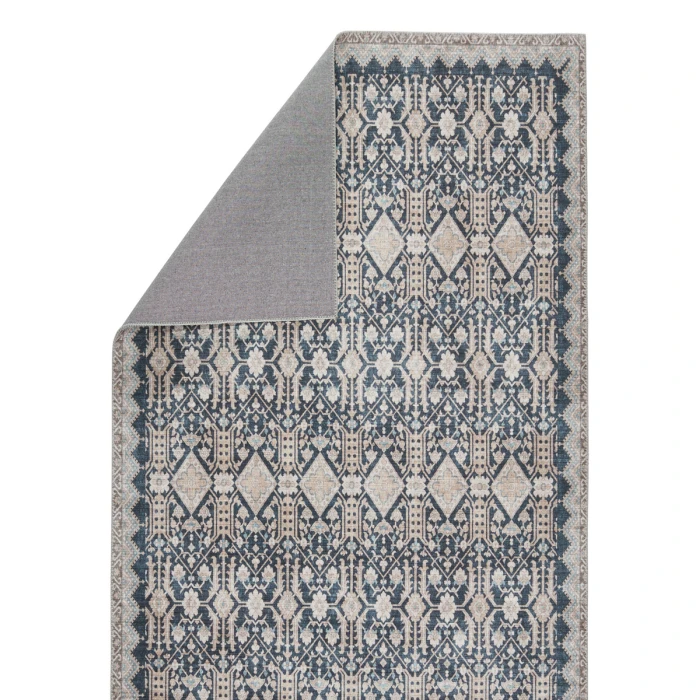 Nikki Chu by Jaipur Living Dalia Trellis Dark Blue/ Tan Area Rug (6'X9')