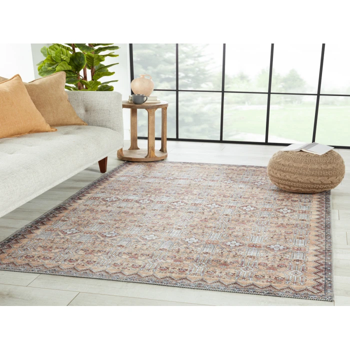 Nikki Chu by Jaipur Living Dalia Trellis Tan/ Light Gray Area Rug (9'X12')