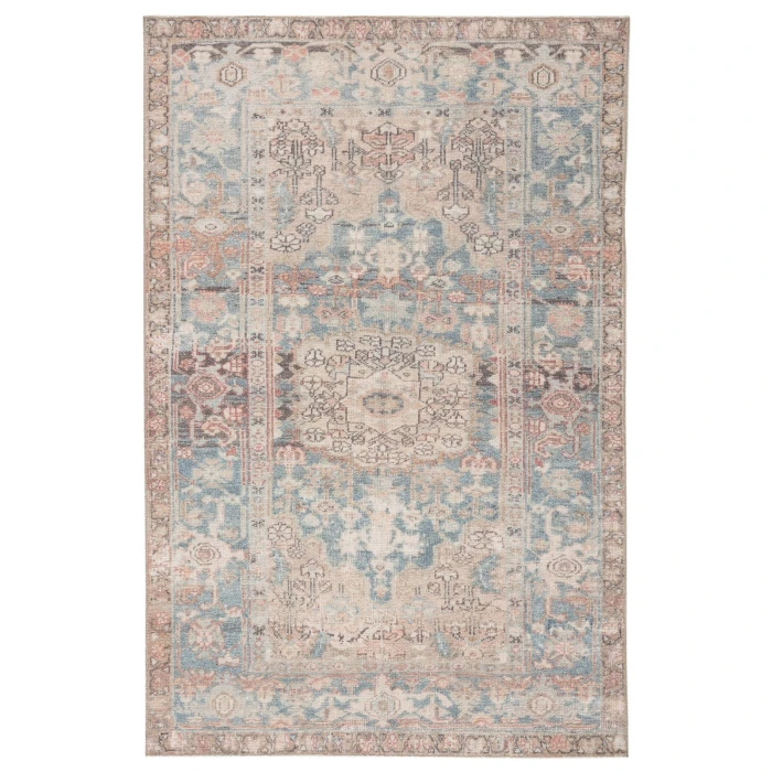 Jaipur Living Geonna Medallion Blue/ Beige Area Rug (5'X7'6")