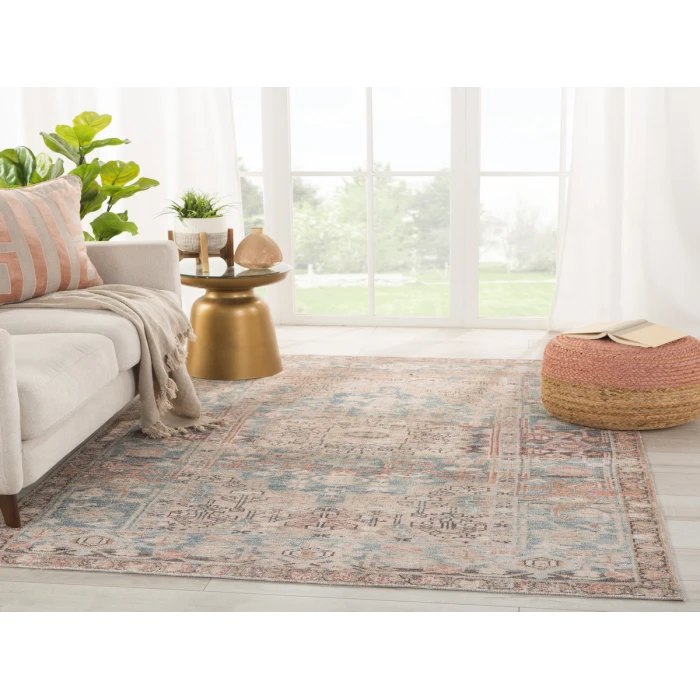 Jaipur Living Geonna Medallion Blue/ Beige Area Rug (5'X7'6")