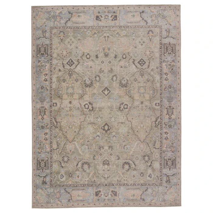 Jaipur Living Avin Oriental Green/ Blue Area Rug (5'X7'6")