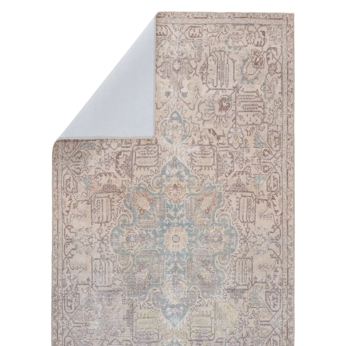 Jaipur Living Parisa Medallion Light Blue/ Light Tan Area Rug (7'6"X9'6")