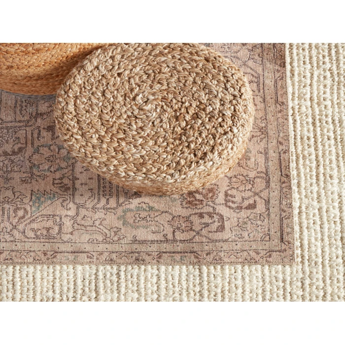 Jaipur Living Parisa Medallion Light Blue/ Light Tan Area Rug (7'6"X9'6")