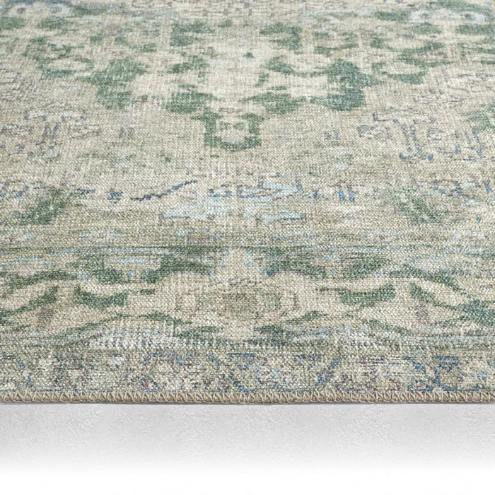 Jaipur Living Corvelle KND21 Medallion Green/Tan Area Rug (18" Swatch)
