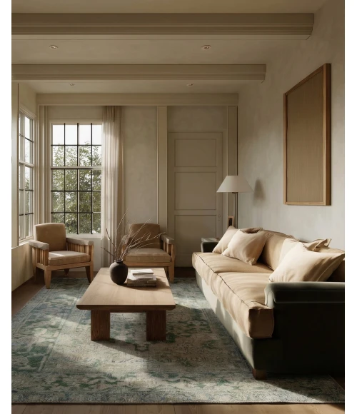 Jaipur Living Corvelle KND21 Medallion Green/Tan Area Rug (8'6"X11'6")