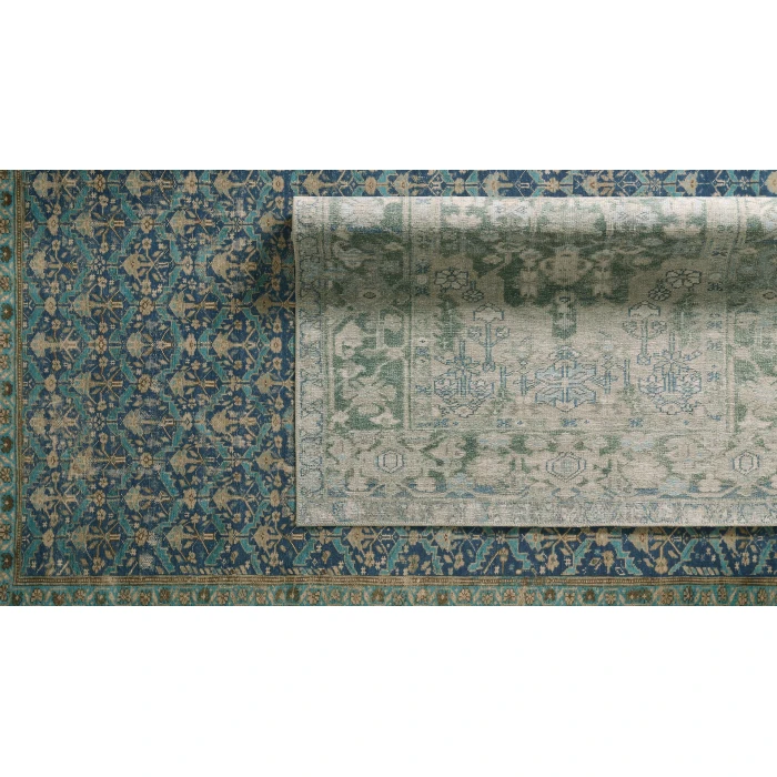 Jaipur Living Corvelle KND21 Medallion Green/Tan Area Rug (18" Swatch)