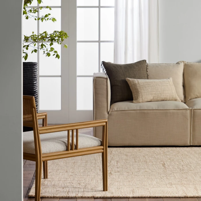 Jaipur Living Herculean LAB02 Tufted Striped Tan/White Area Rug (13'X18')