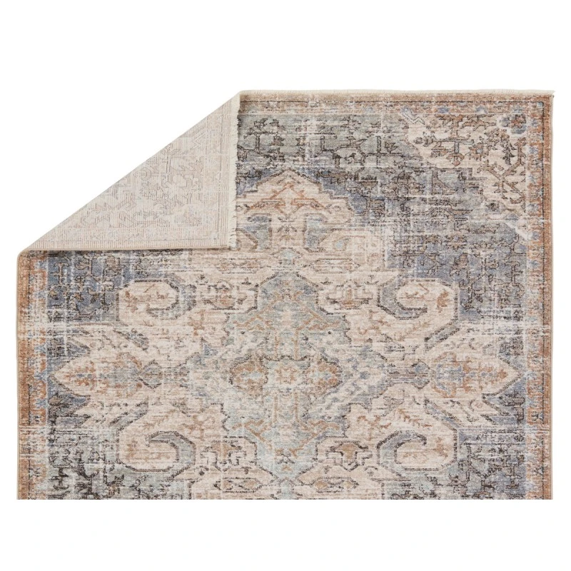Jaipur Living Lynette Medallion Tan/ Blue Area Rug 4'X6'